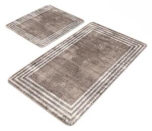 Set di tappetini per il bagno marroni in velluto 2 pz 60x100 cm – Mila Home