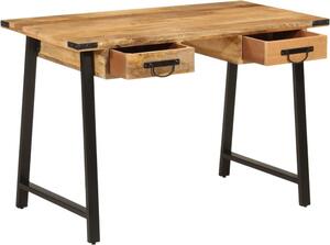 Scrivania con cassetti 105x55x70 cm in legno massiccio di ferro mango