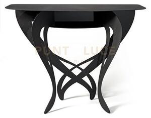 Consolle elegante frida nero in ferro 110x35x85cmh