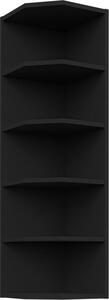 Mobile cucina alto angolare LUNARA - larghezza 30 cm, nero