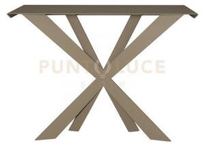 Consolle in stile moderno exsodus zeus beige in ferro 110x35x80cmh