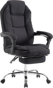 Sedia ergonomica per ufficio - Sedia da ufficio - Schienale e poggiapiedi regolabili | Colore: Nero