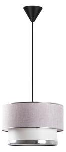 Lampadario grigio/argentato con paralume in tessuto ø 30 cm Cake – Opviq lights