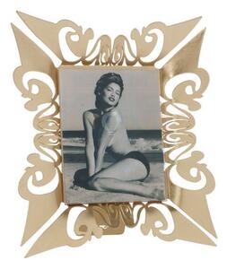Cornice portafoto decori classici verticale vanity foglia oro