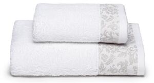 Asciugamano con Ospite in Cotone Decor Bianco Caleffi