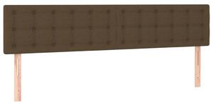 Testiera Marrone Scuro 200x5x78/88 cm in Tessuto