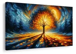 Quadro su tela – Albero della vita al centro di una foresta scura