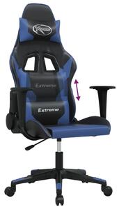 VidaXL Sedia da gioco in ecopelle nera e blu