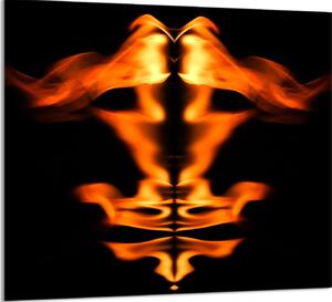 PIATTO IN VETRO PER CUCINA 65x60 Fuoco
