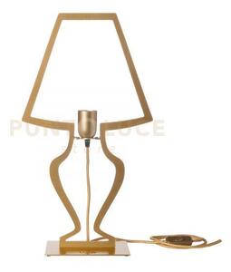 Lampada da tavolo design silhouette grande oro trasparente