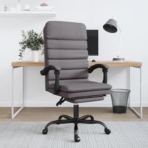 The Living Store Sedia da ufficio con funzione massaggio Similcuoio grigia