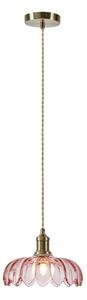 Markslöjd 109178 - Lampadario a sospensione con cavo KURAGE 1xE27/40W/230V ottone/rosa fumé