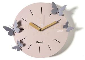 Orologio con farfalle battito d'ali gelso,glicine