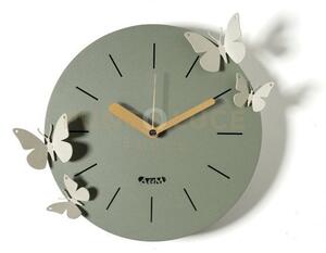 Orologio con farfalle battito d'ali giada,avorio