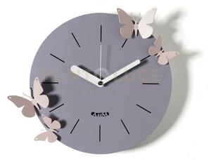 Orologio con farfalle battito d'ali glicine,gelso