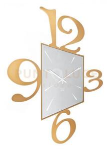 Orologio da muro geometrico big prospettiva oro laccato in ferro 70