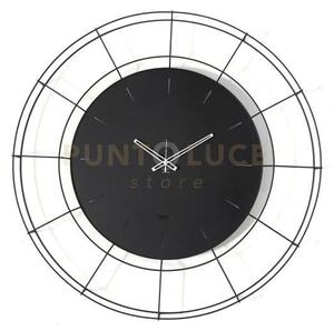 Orologio da parete contemporaneo nudo grande nero
