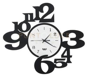 Orologio da parete di design a chiasmo king nero e bianco