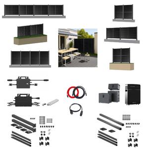 Recinto solare balcone centrale elettrica orizzontale con supporto per 4 moduli 1722mm, con 1600W inverter PV