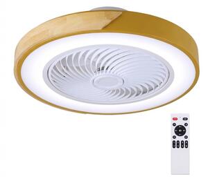 Brilagi - Plafoniera LED dimmerabile con ventilatore LED/38W/230V 50 cm oro/rovere + telecomando