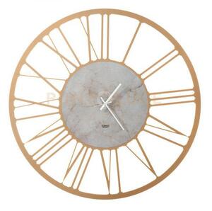 Orologio da parete design big 90 oro laccato e marmo travertino