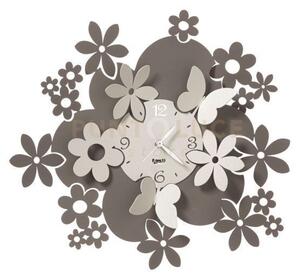 Orologio da parete con fiori daisy fango e avorio in ferro 40cmdidi
