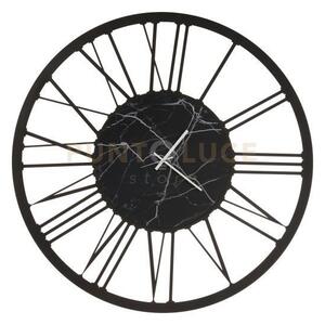 Orologio da parete design big 90 nero e marmo nero