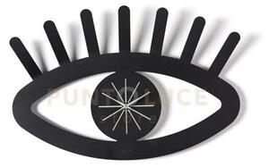 Orologio da parete di design ciclope nero/avorio in ferro 55x36,5h cm