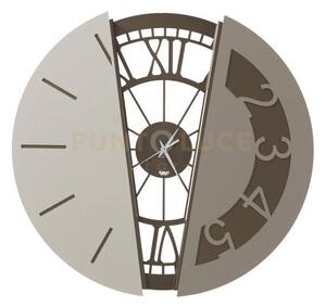 Orologio da parete di design composto metamorphosi bronzo, avorio e