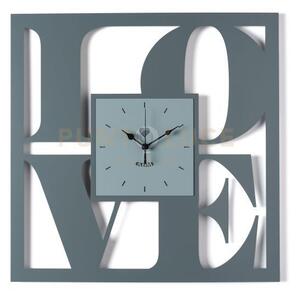 Orologio da parete di design love petrolio/verde marino in ferro 50