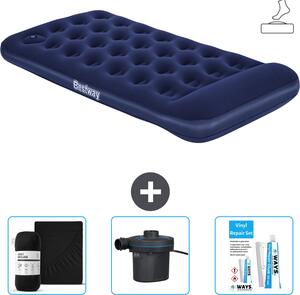 Materasso gonfiabile Bestway - 1 persona - 99 x 188 x 28 cm - Blu - Accessori inclusi