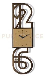 Orologio da parete di design neville caramello industrial/oro lacca