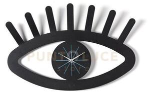 Orologio da parete di design ciclope nero/blu oltremare in ferro 55