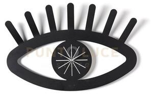 Orologio da parete di design ciclope nero/bianco marmo in ferro 55x