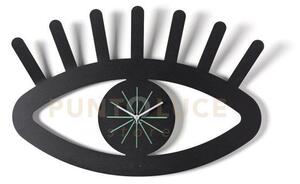 Orologio da parete di design ciclope nero/verde acqua in ferro 55x3