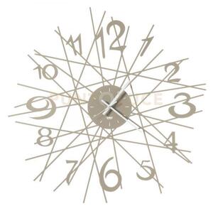 Orologio di design da parete zig zag beige