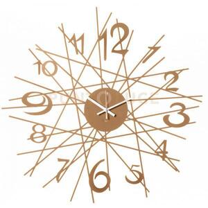 Orologio da parete di design zig zag oro laccato in ferro diametro70cm