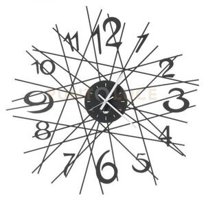Orologio di design da parete zig zag nero