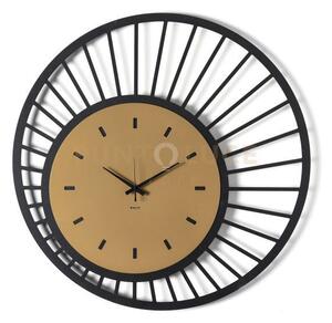 Orologio da parete di design ray nero,oro laccato
