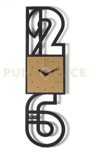 Orologio da parete di design neville nero,oro laccato