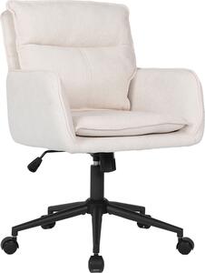 Home Deluxe Sedia da ufficio CORA 100 x 60 x 70 cm in tessuto beige - regolabile in altezza | sedia da scrivania, sedia direzionale