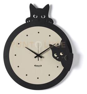 Orologio da parete di design silvestro nero,crema