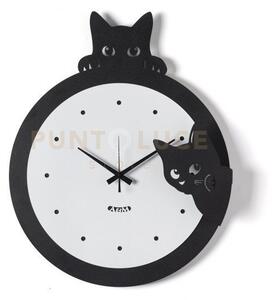 Orologio da parete di design silvestro nero,bianco marmo