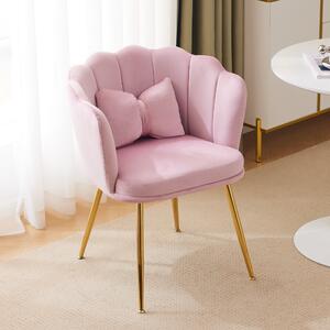 FANSU Cuscino per Seduta in Memory Foam Comfort, Cuscini per Sedie da Rotondo Cuscino per Sedia Rotondo Elastico Cuscini Rotondi per Sedili Lavabili per Casa, Giardino (45x45x4.5cm,Rosa