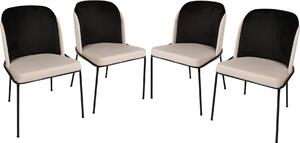 Skye Decor, Dore 145 V4, set di sedie (4 pezzi), nero, 100% METALLO, 54 x 55 x 86 cm