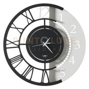 Orologio da parete particolare full metal jack piccolo nero e bianc