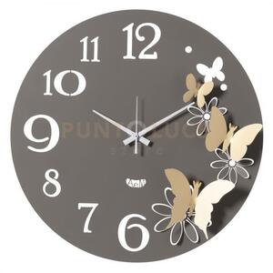 Orologio da parete particolare butterfly flowers piccolo fango e or