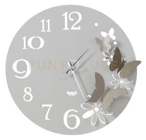 Orologio da parete particolare butterfly flowers piccolo bianco mar