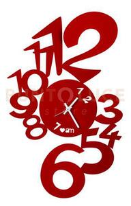 Orologio da parete di design lupin rosso
