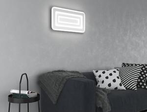 ZOOM APPLIQUE PLAFONIERA RETTANGOLARE 2 MISURE LED INTEGRATO LUCE CCT 3000K-3500K-4000K IN 2 COLORI MODERNA